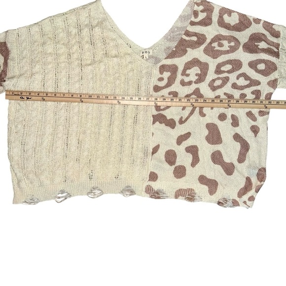 POL Cream and Brown Knit Sweater size L - Picture 8 of 8